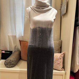 Mona B Gray Ombre Sleeveless Midi Dress